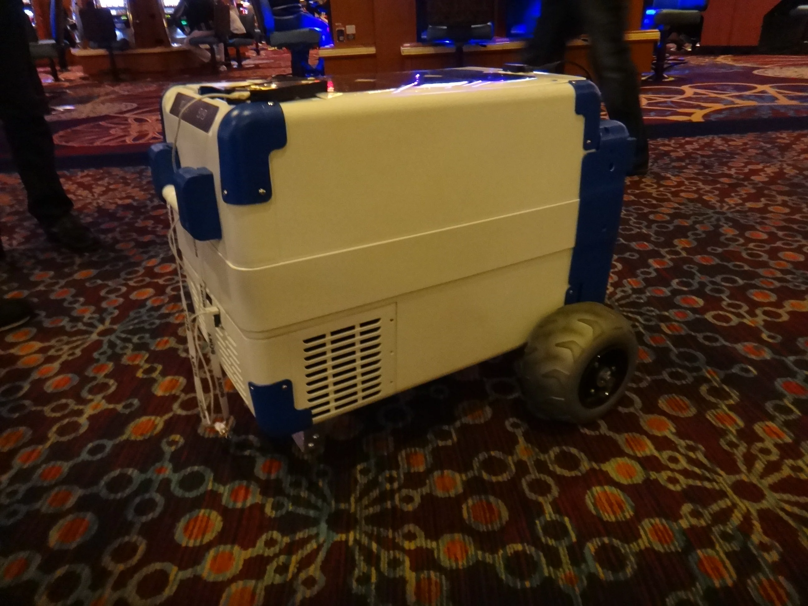 The model we saw at CES also sported an optional pair of beach wheels that can traverse sandy terrain during a trip to the ocean