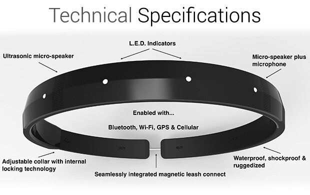 The Connected Collar is designed to help individuals train and track their dog, as well as manage its activity and health
