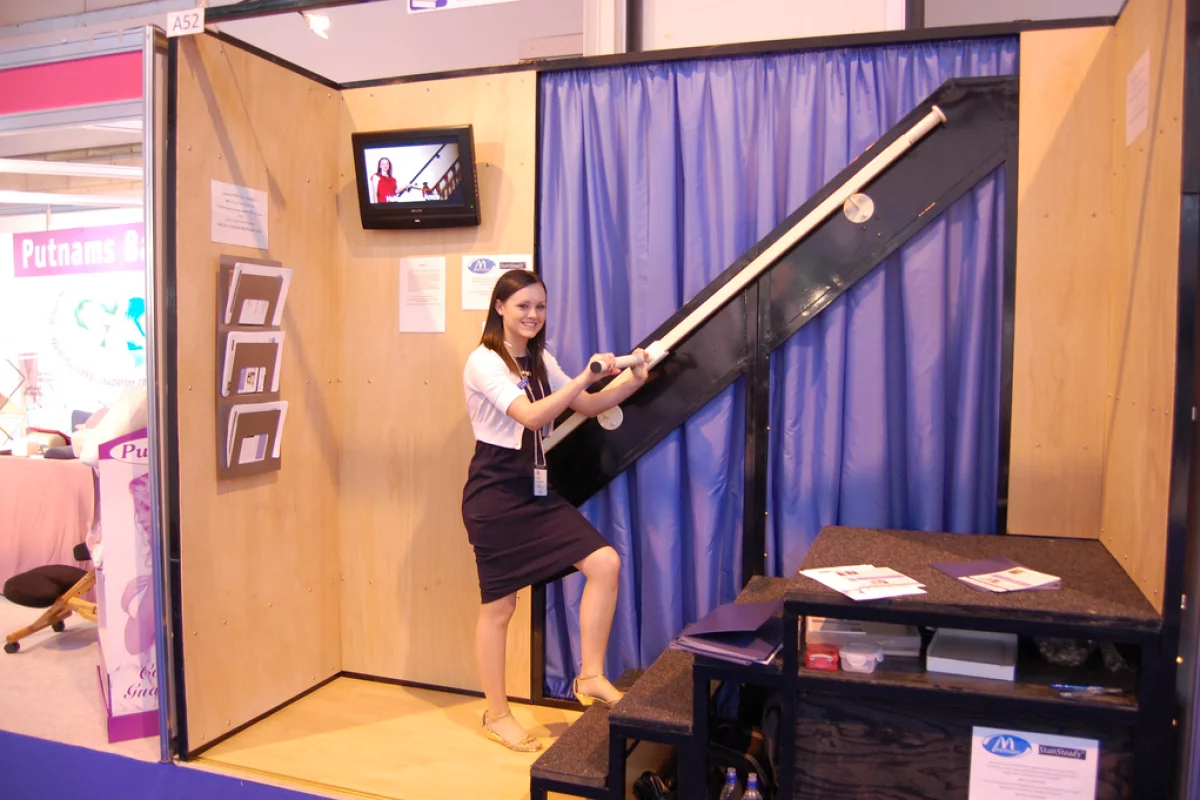 Inventor Ruth Amos demonstrates StairSteady