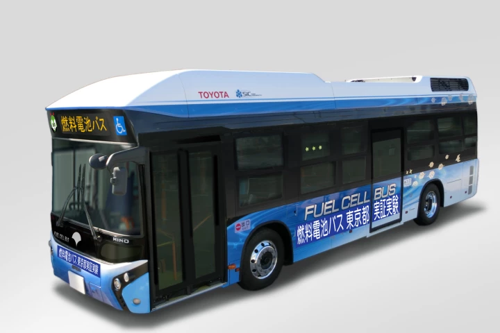 The Toyota-Hino fuel-cell bus is undergoing real-world tests in Tokyo