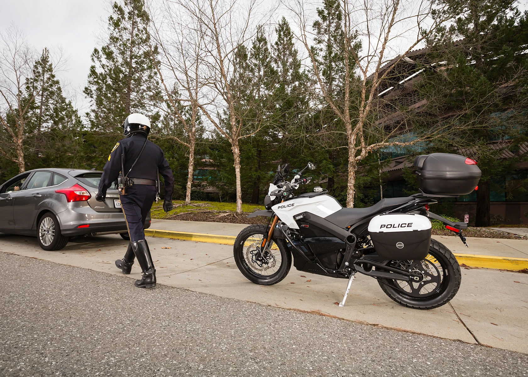 Busted: a 93 percent increase in power should make the new Zero DS Police/Security motorcycle a force to be reckoned with