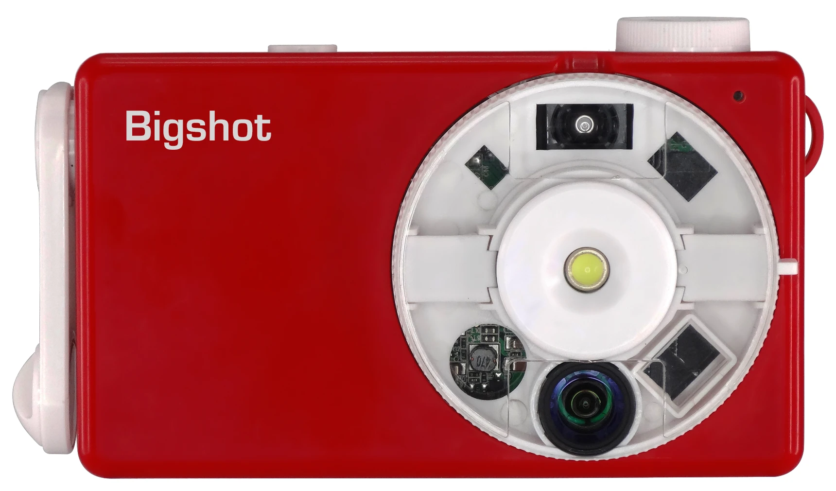 The lens wheel out front offers three image capture choices, allowing users to explore panoramics, stereoscopic images and wide-angle shots