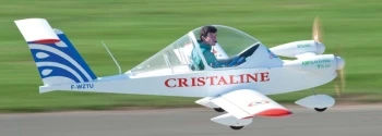 Hugues Duval in his purpose built MC15E Cri Cri called E-Cristaline, setting a new world record for electric fight