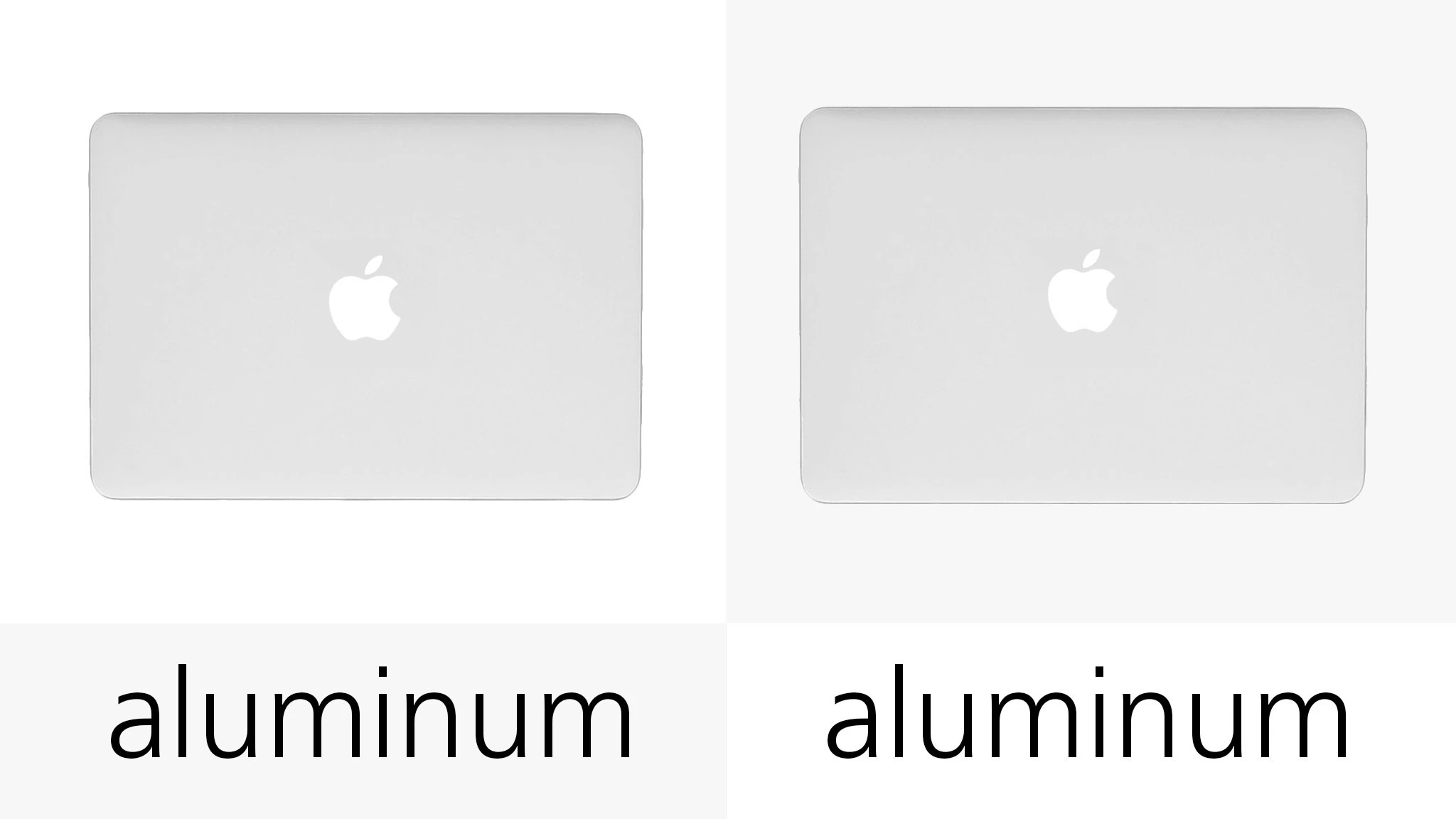 Though they have different designs, both laptops have the same unibody aluminum build