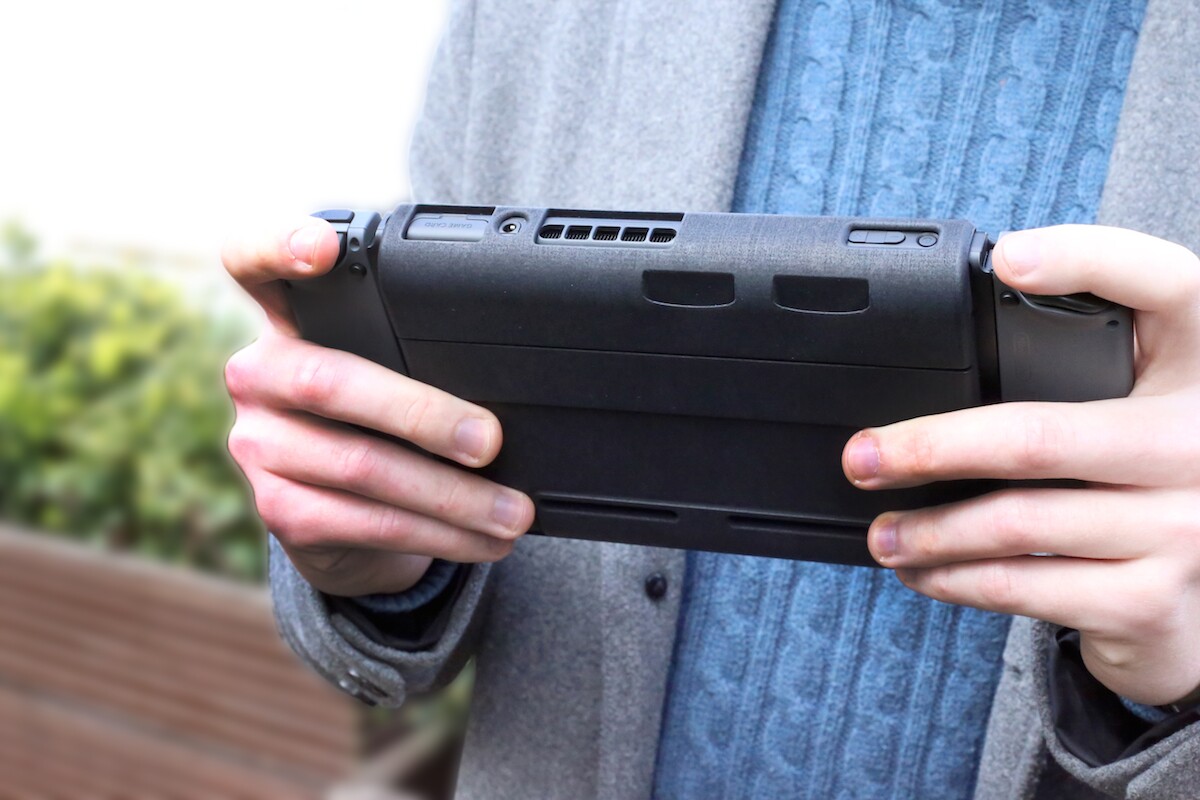 The SwitchCharge wraps around the console to boost its battery life with a 12,000 mAh battery