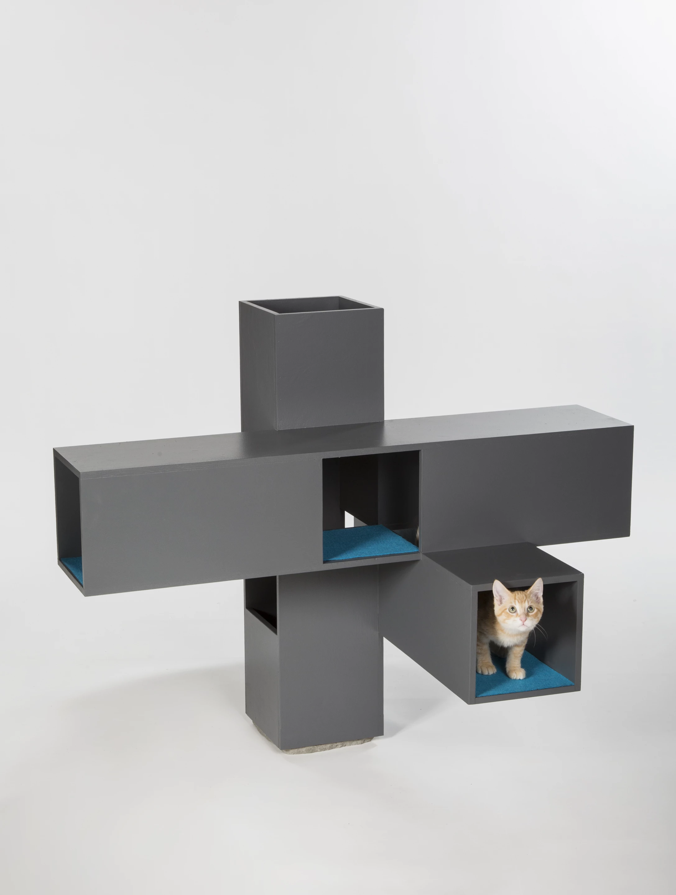 WORD Design and Architecture's Cat-esian Joint features three felt-lined tubes that are interlocked