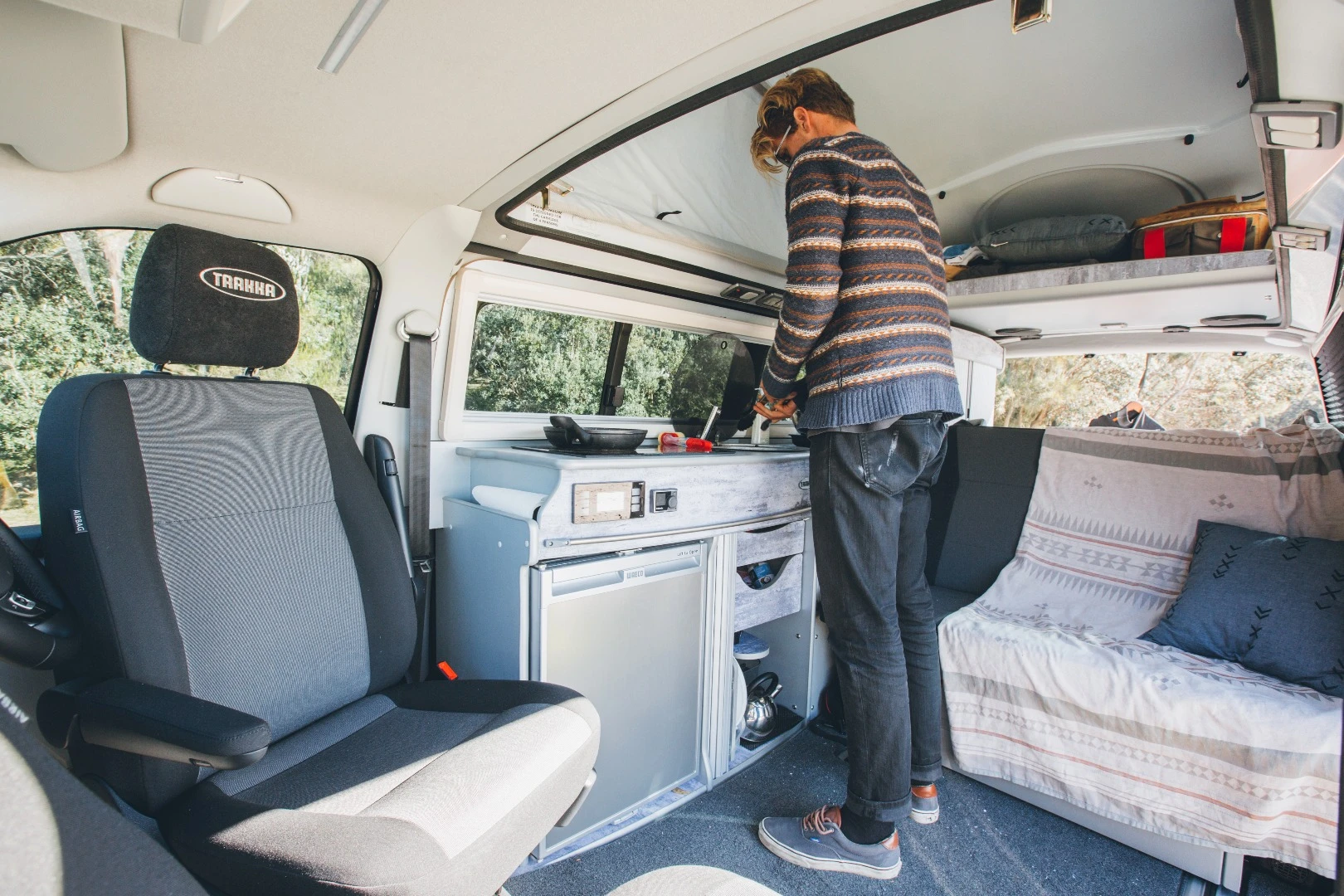With 6.9 feet of headroom, the Trakkadu AT offers campers the ability to stand up and cook