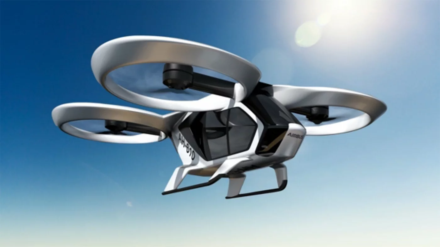 CityAirbus is currently Airbus' miost likely short-term solution for urban air commuting and appeared at the Paris Air Show at the Paris Air Lab booth