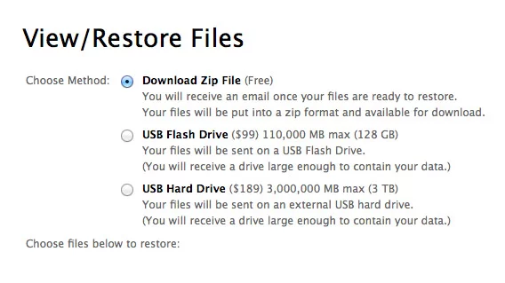 Backblaze gives you three options for restoring your data