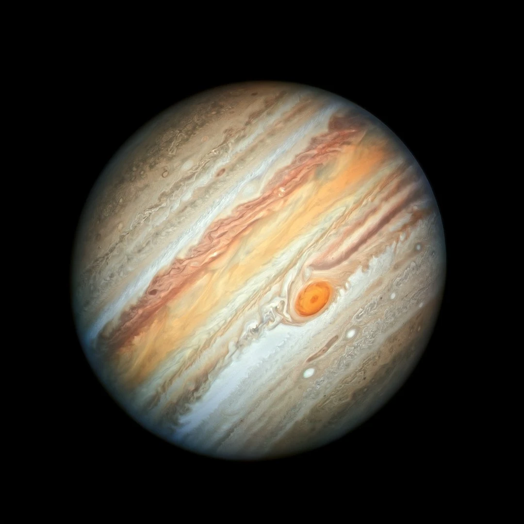 The portrait was captured when Jupiter was roughly 664 million km (412 million miles) from Earth