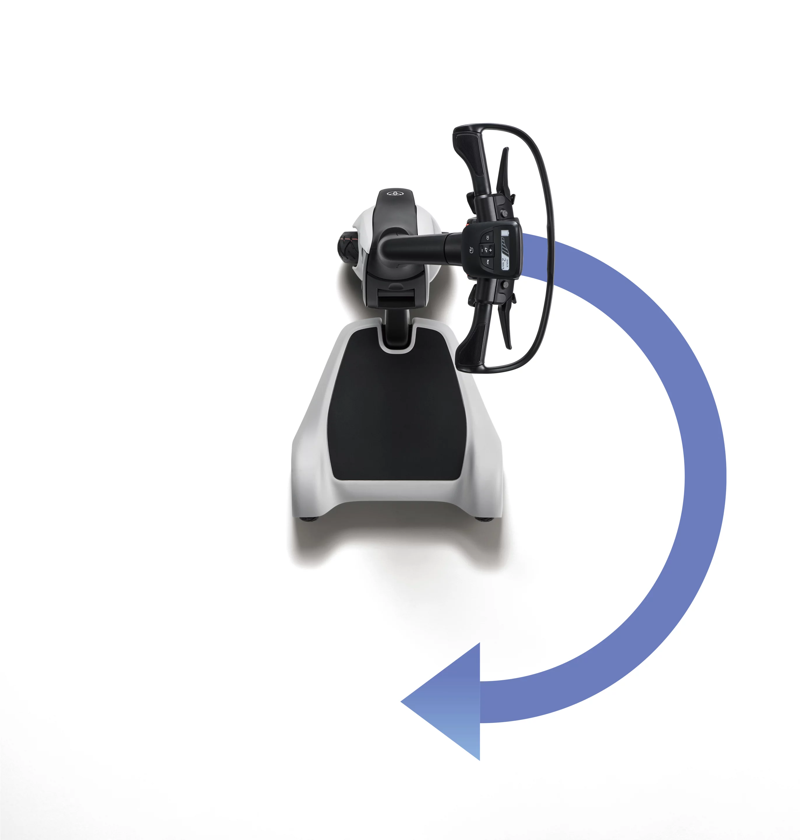 The C+walkT has a tight turning circle of 0.59 meters