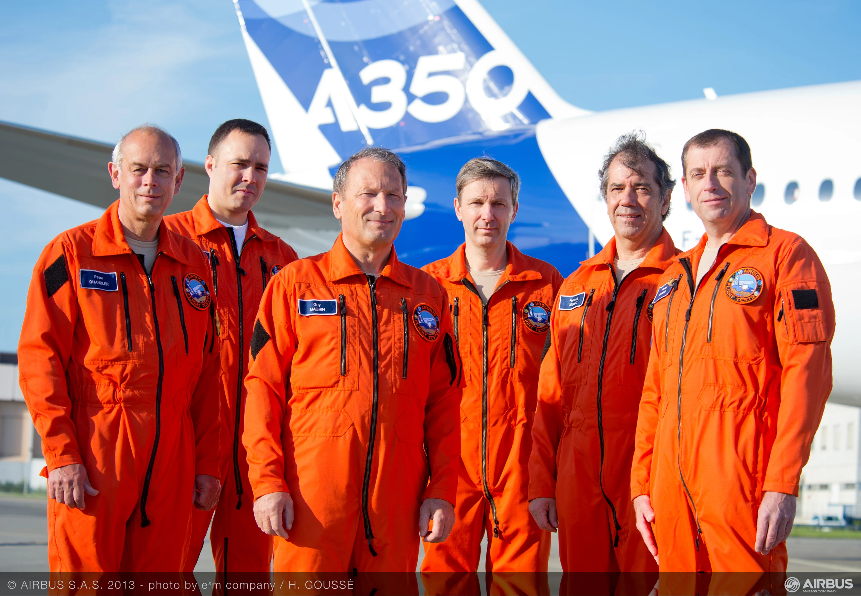 The crew on board the maiden flight