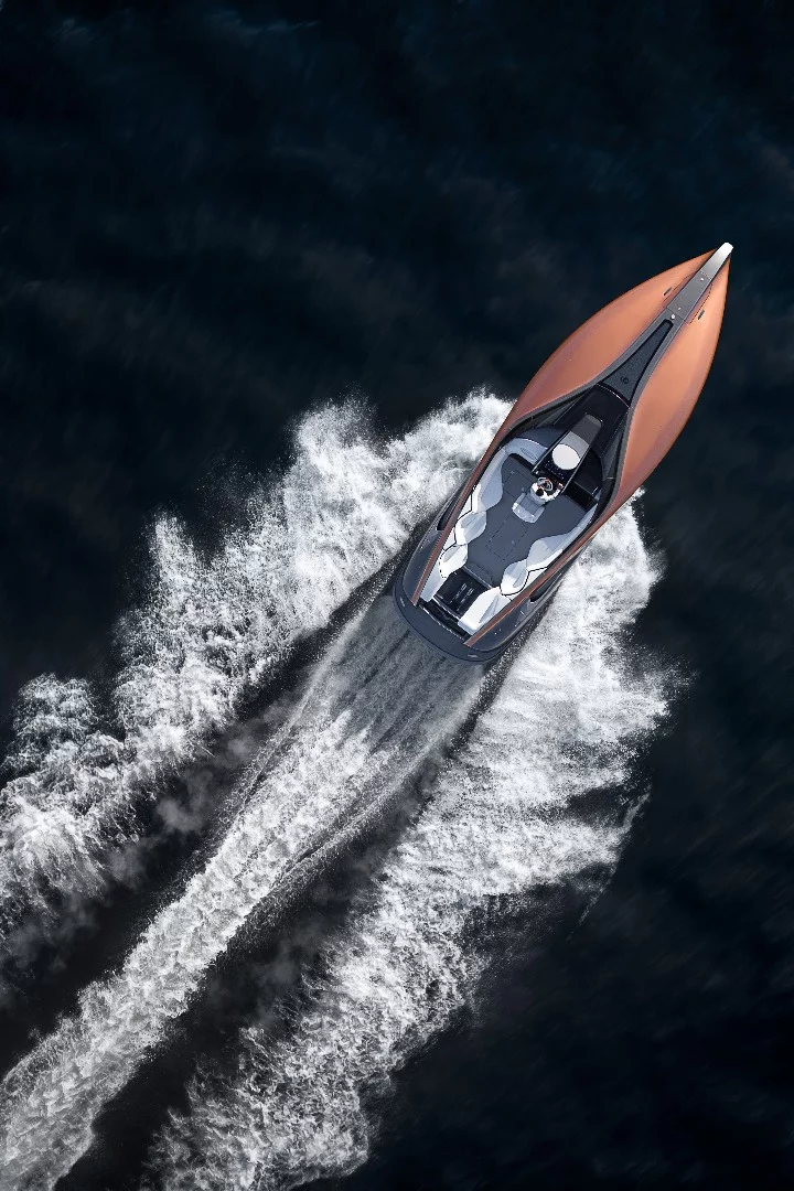 The Lexus Sport Yacht Concept uses a carbon composite hull structure