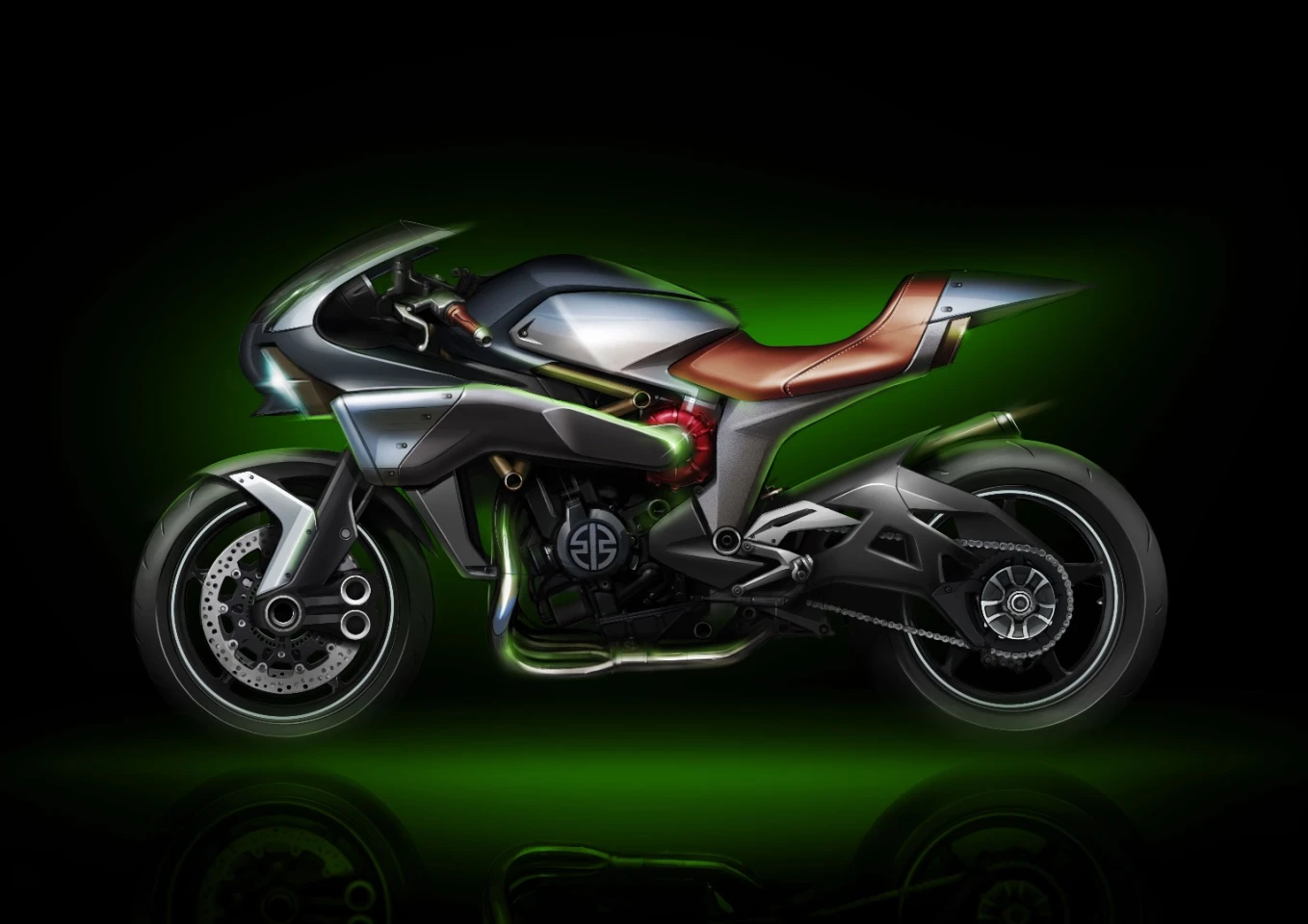 With the Spirit Charger concept bike Kawasaki offered a conceptual view of tomorrow's mid-capacity supercharged bike
