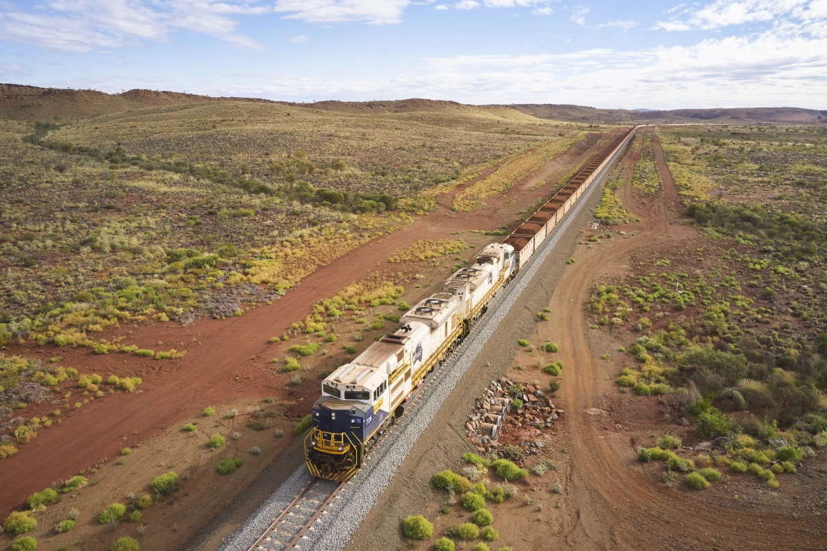 Fortescue's mine at Eliwana, Western Australia, was opened in December 2020 and includes a 143-km rail line