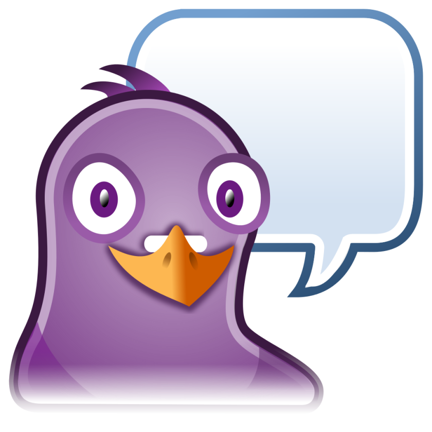 Logo of the open source instant messaging app Pidgin