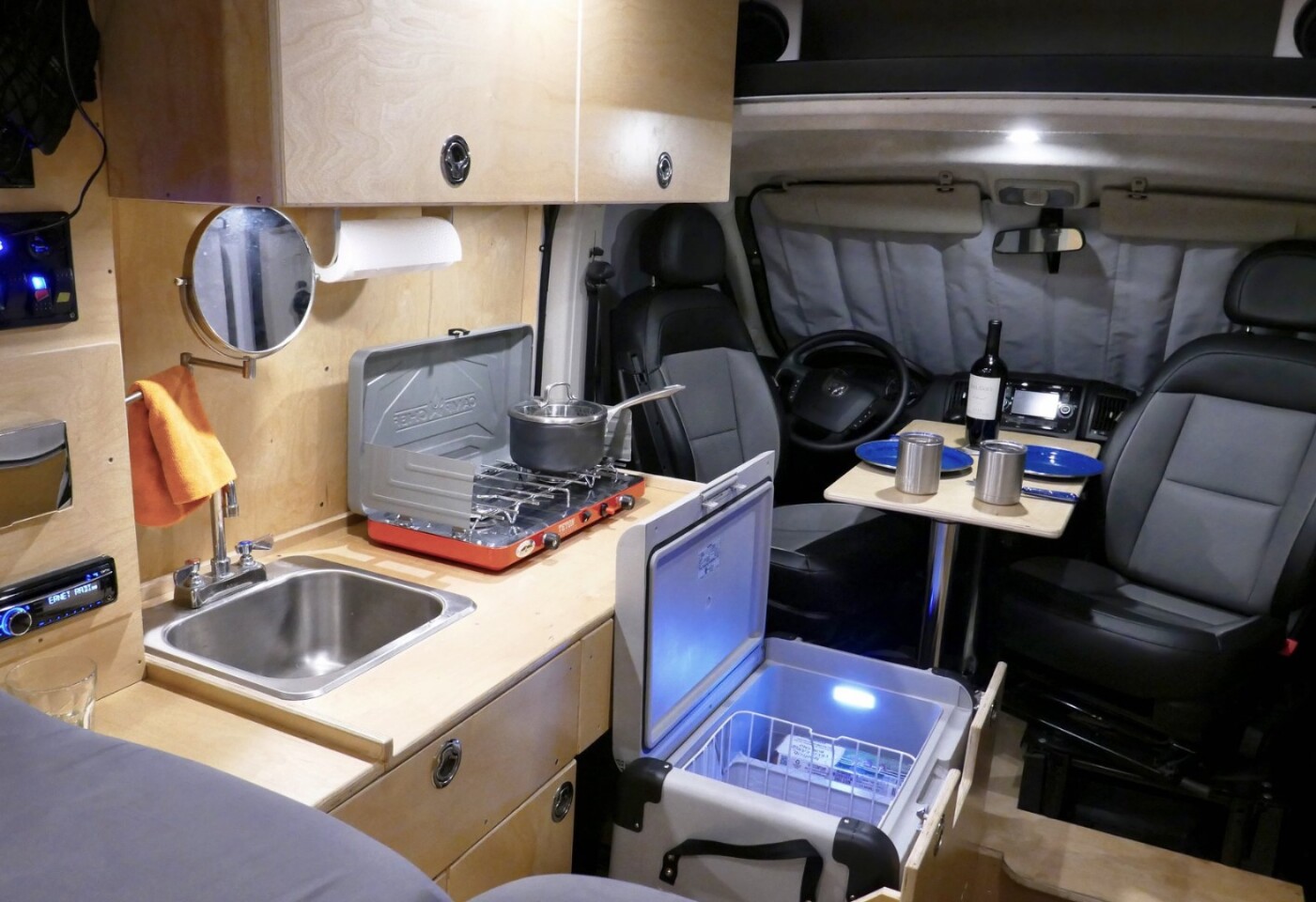 Glampervan multiuse camper van doubles as a mobile office and