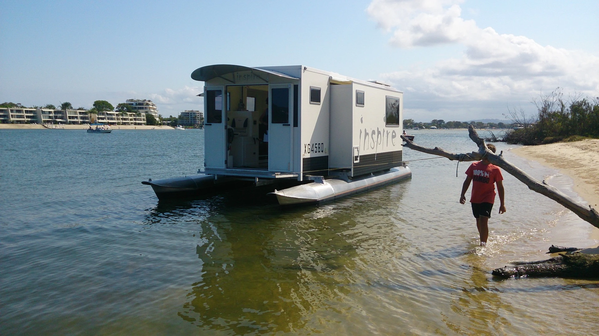 The Inspire hits the water