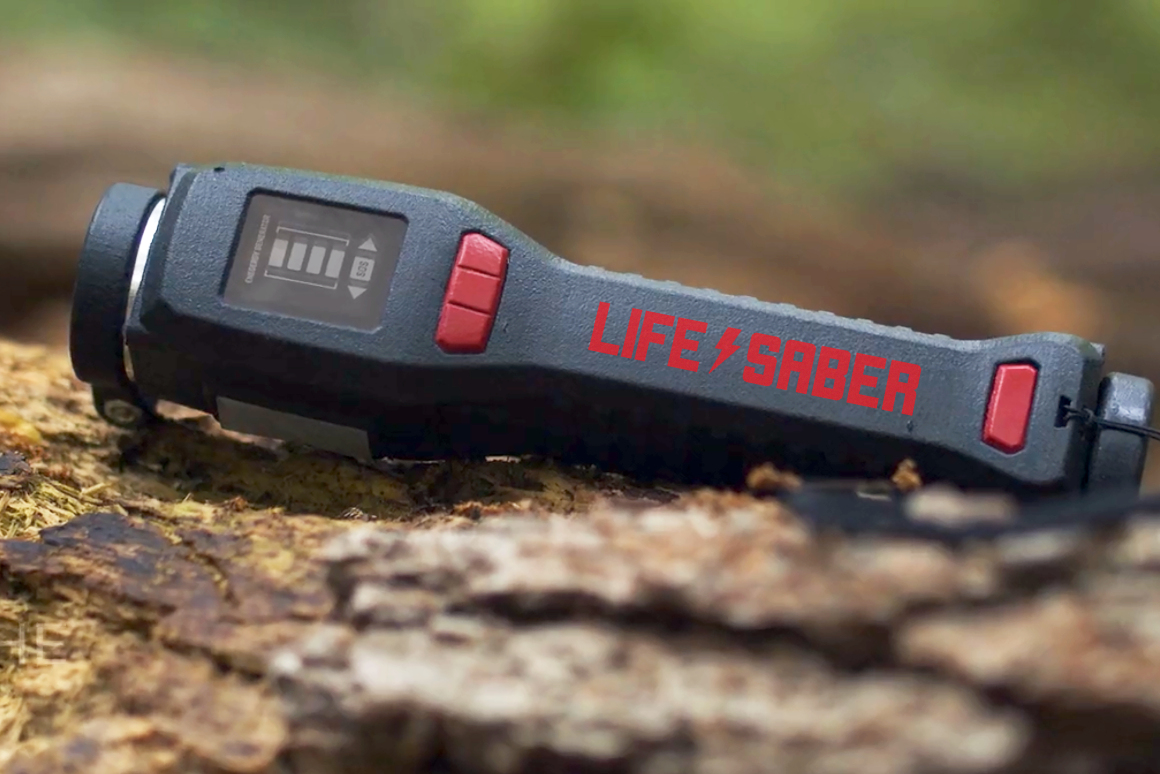 The Lifesaber is a versatile tool for the outdoors that is, first and foremost, a portable generator for producing power anywhere, anytime