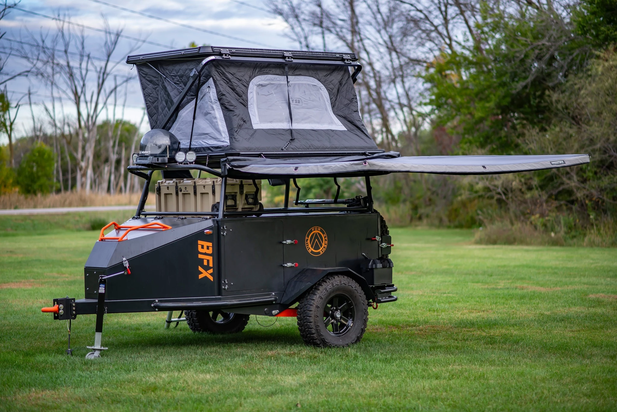 BFX offers an optional Freespirit 270-degree awning with or without sidewalls