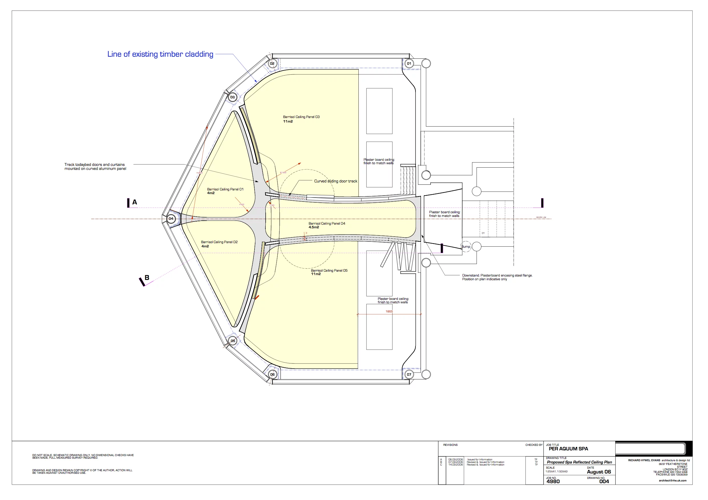 Architectural plans of the Huvafen Fushi spa