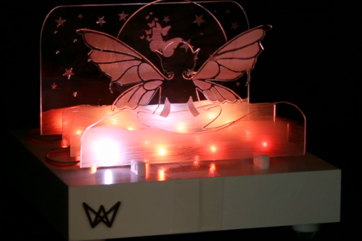 Frank Cohen's Waves Bluetooth speaker and custom light show