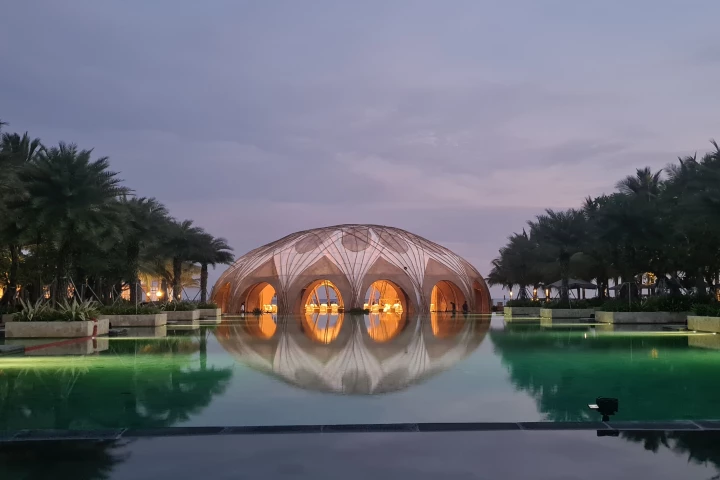 Bamboo Dome for G20 Bali Summit was designed by Biroe Architecture and is located in Indonesia. The temporary structure was one of 495 projects to feature in this year's WAF shortlist