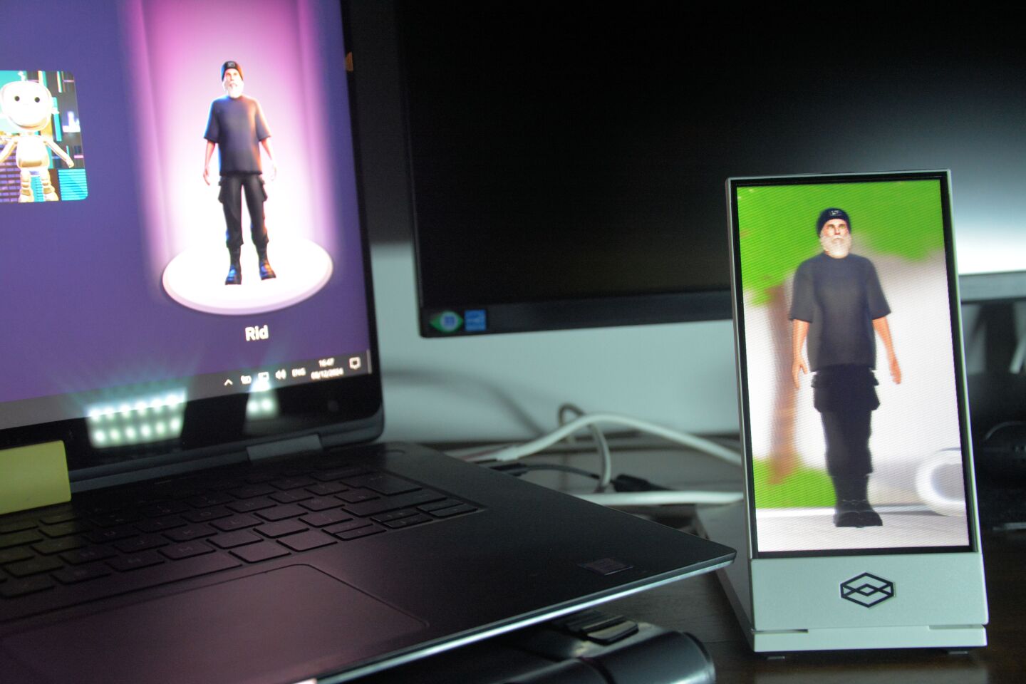 Liteforms characters can be sent to the Looking Glass Go, though you'll actually chat to GPT via your computer's microphone