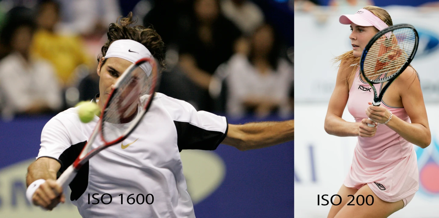 ISO comparison in sports photography - click to enlarge (Photo: Colin Dunjohn)