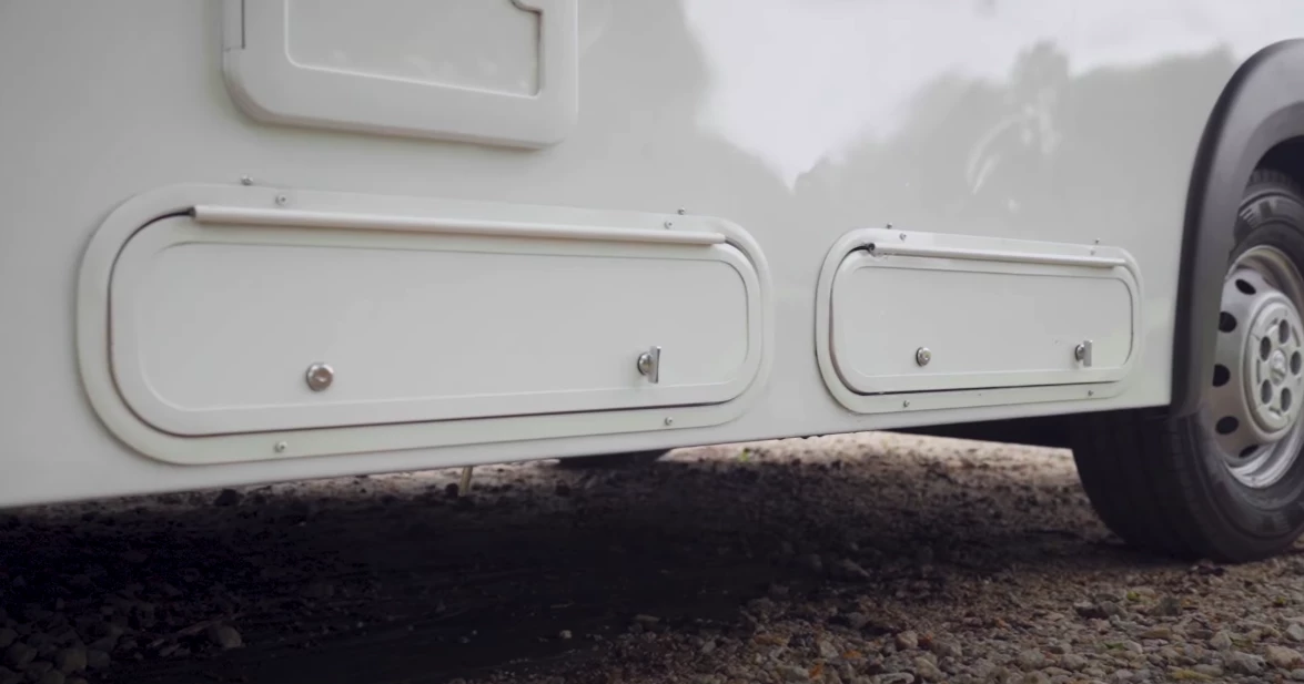 The expanded side also makes room for underbody storage that standard vans don't offer