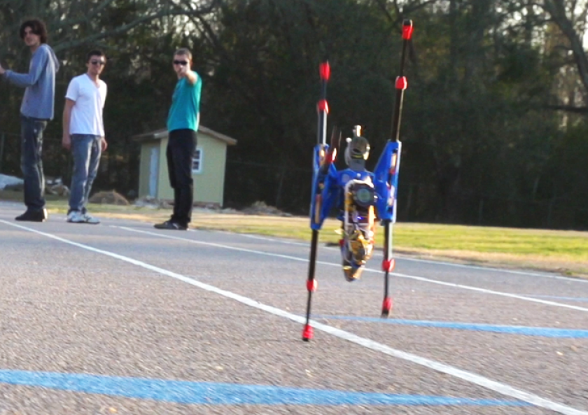 One of the prototypes in action