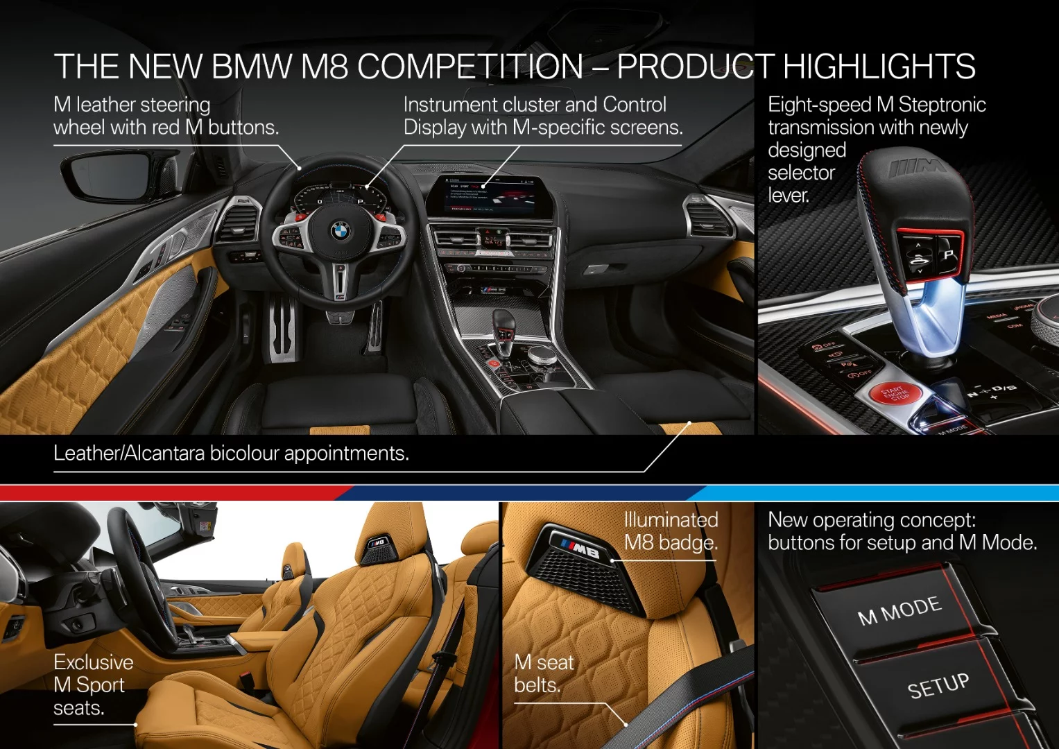 BMW M8 interior features