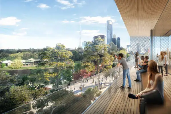 Rendering of Foster + Partners' redesign of Apple Federation Square