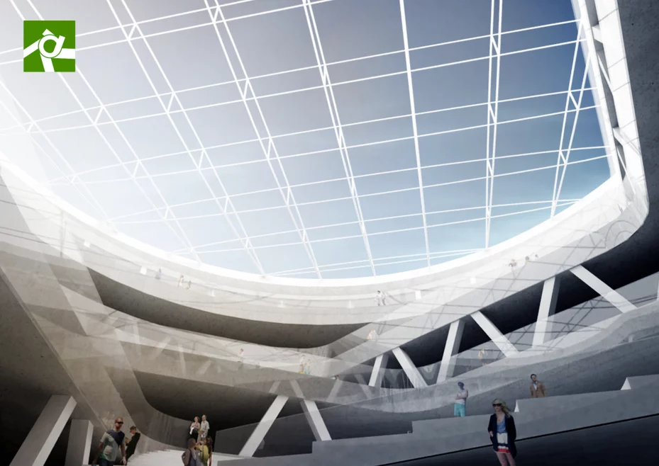 A BIG visualization of its Faroe Islands Education Center (Image: BIG)