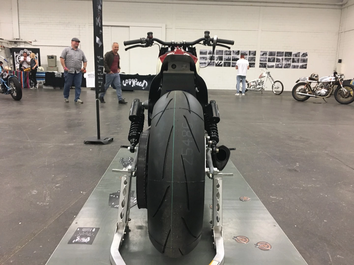 Miracle Mike's rear Metzeler.