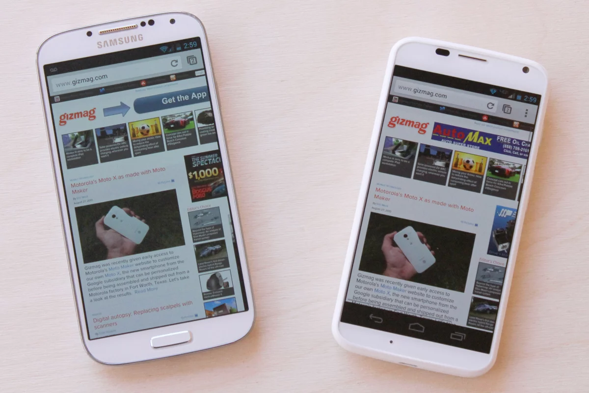Gizmag digs deep, and compares just about every aspect of the Samsung Galaxy S4 and Motorola Moto X
