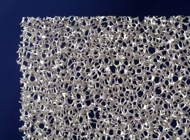 A piece of the TiFoam titanium bone replacement material