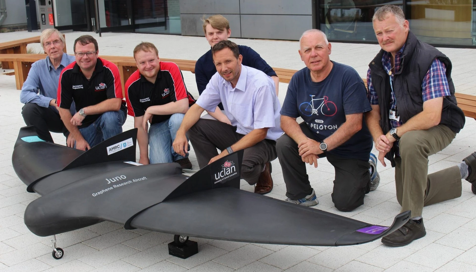 Members of the engineering team pose with Juno
