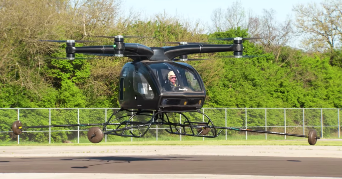 Surefly passenger drone performs first manned flight