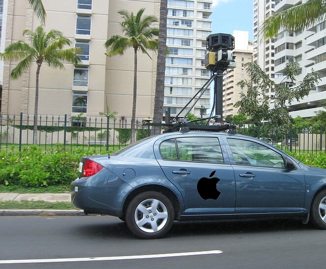 Will Geniuses be piloting Apple Street View cars? (digitally altered)