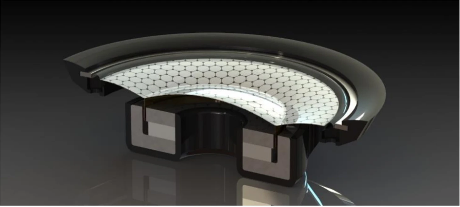 ORA's super-thin membrane is 98% graphene by weight, and extremely lightweight while maintaining rigidity