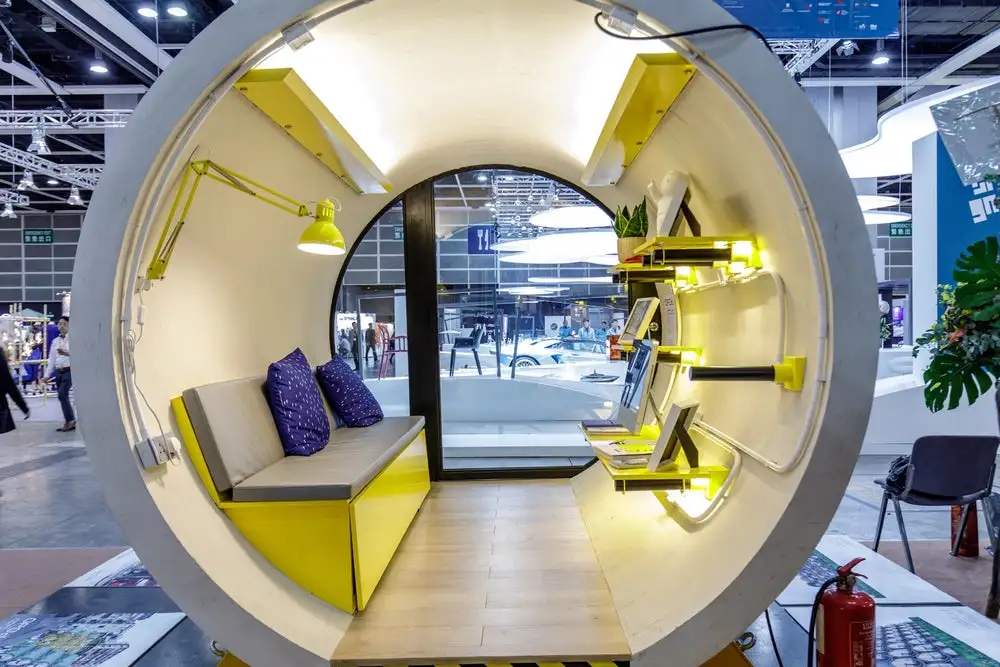 The OPod Tube House is a micro house made from concrete water piping that measures just 2.5 m (8.2 ft) in diameter