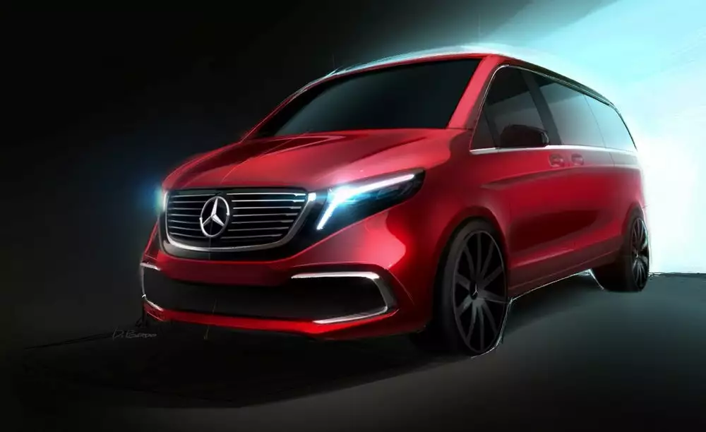 Mercedes EQV sketch