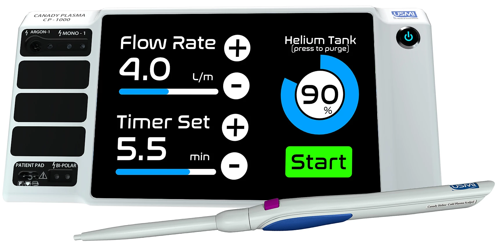 A render of the Canady Helios Cold Plasma System and Scalpel, which has just been approved by the FDA for use in a clinical trial against cancer