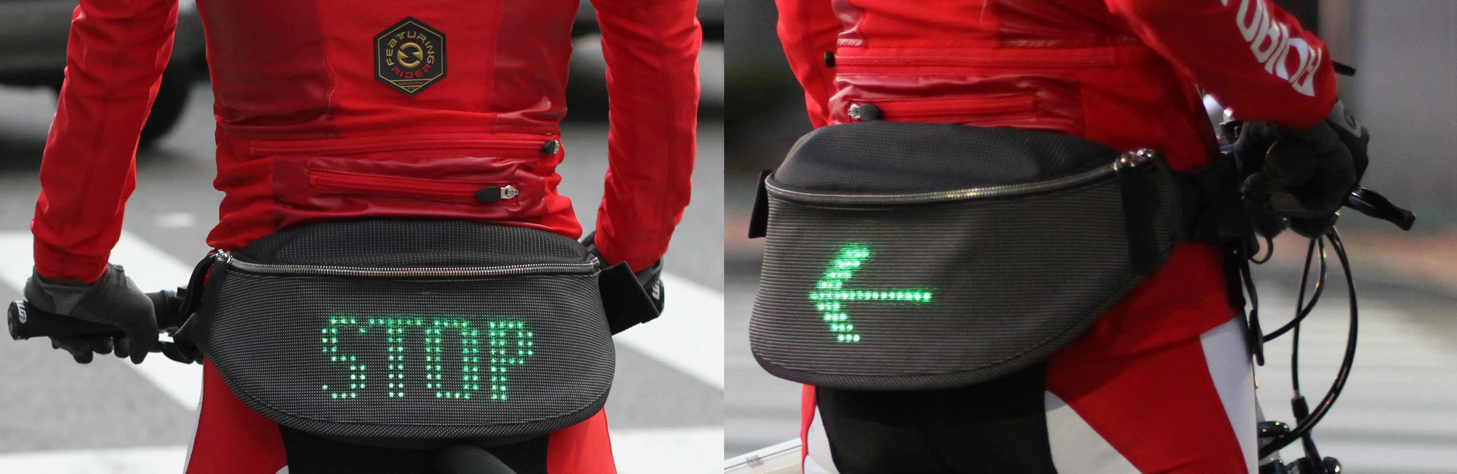 The SEIL LED grid installed in the hipsack