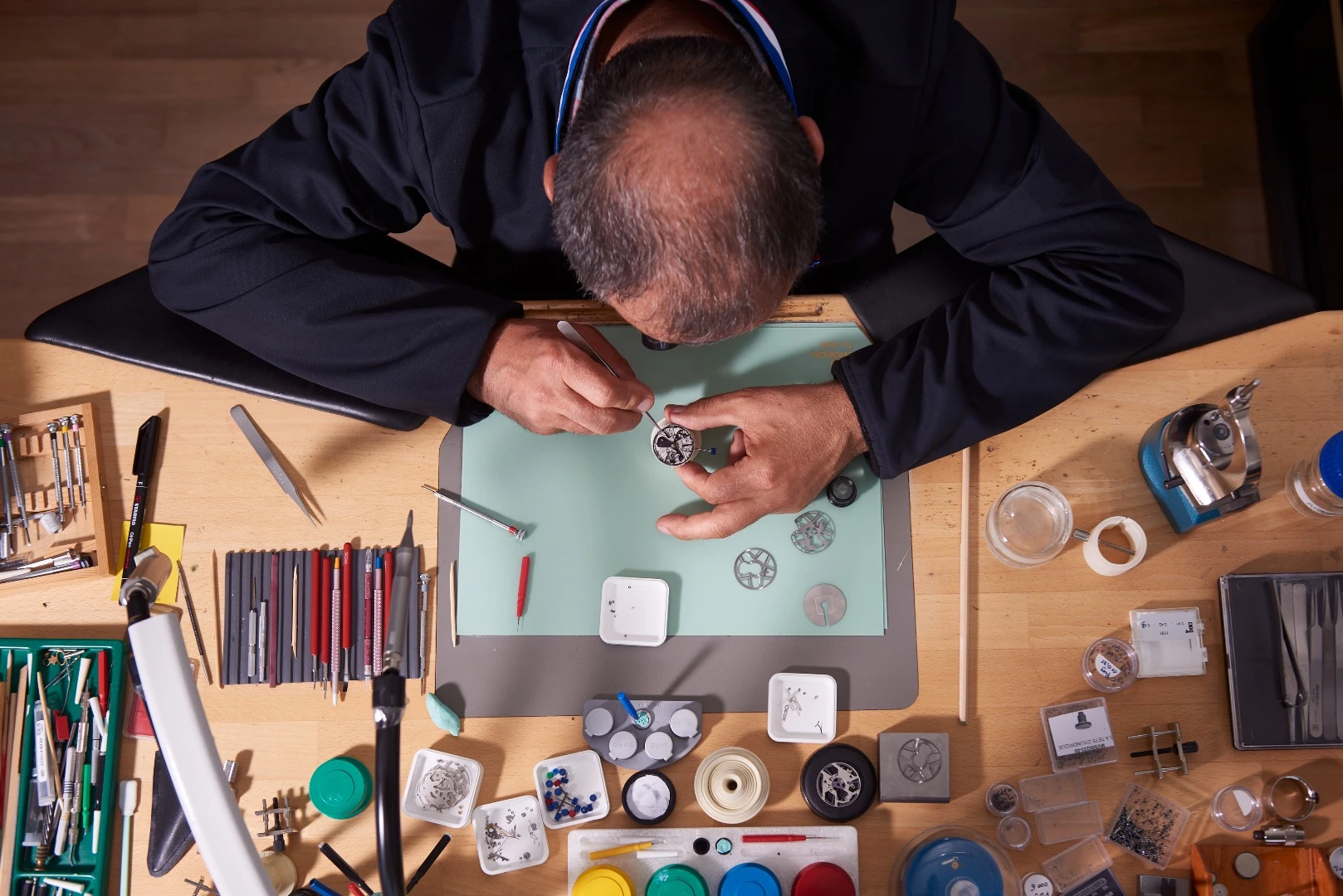 The Zenith Defy Lab still required old-fashioned craftsmanship for assembly