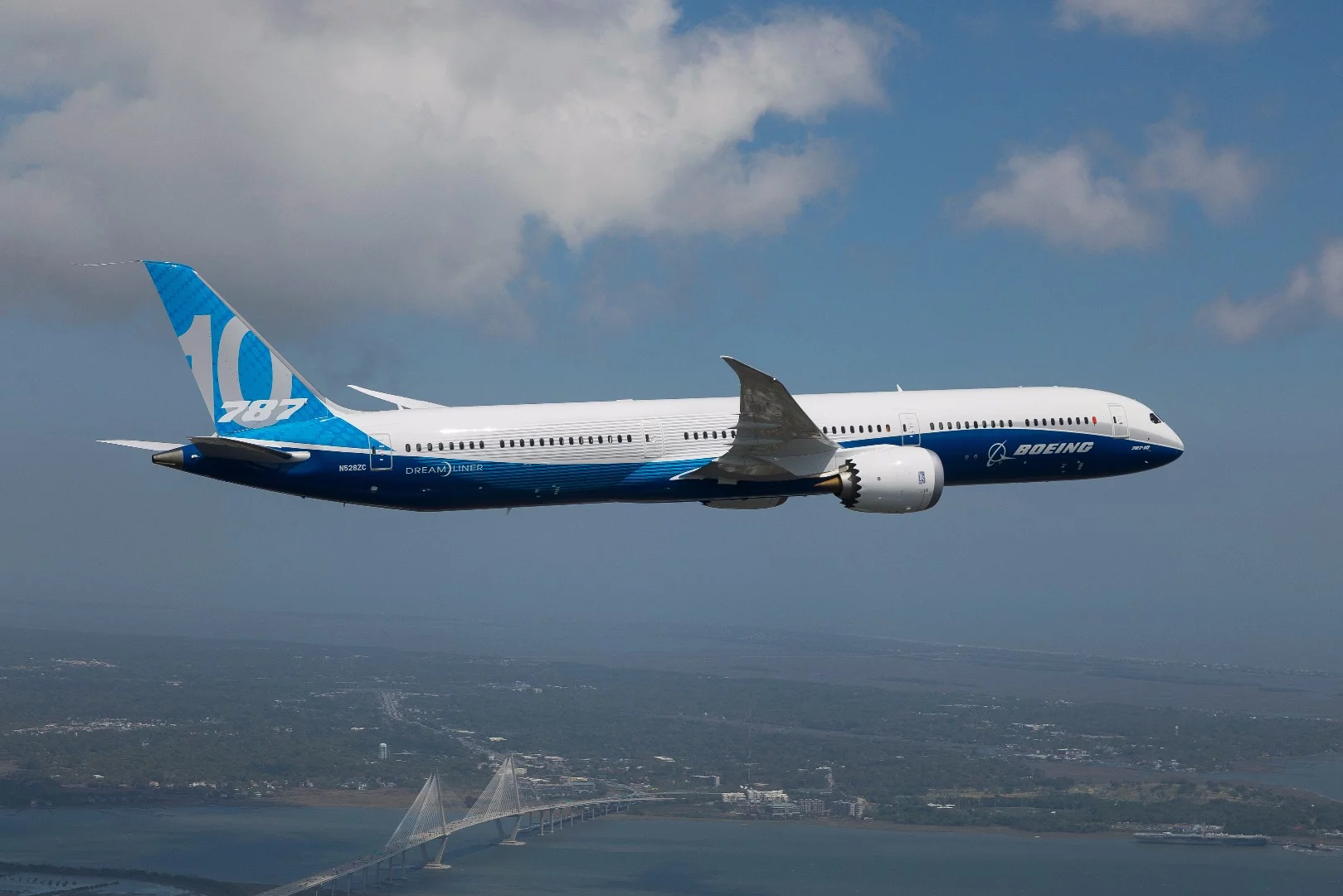 Boeing's 787-10 Dreamliner is 18 ft (5.5 m) longer than the 787-9, allowing it to carry 330 passengers and 15 percent more cargo