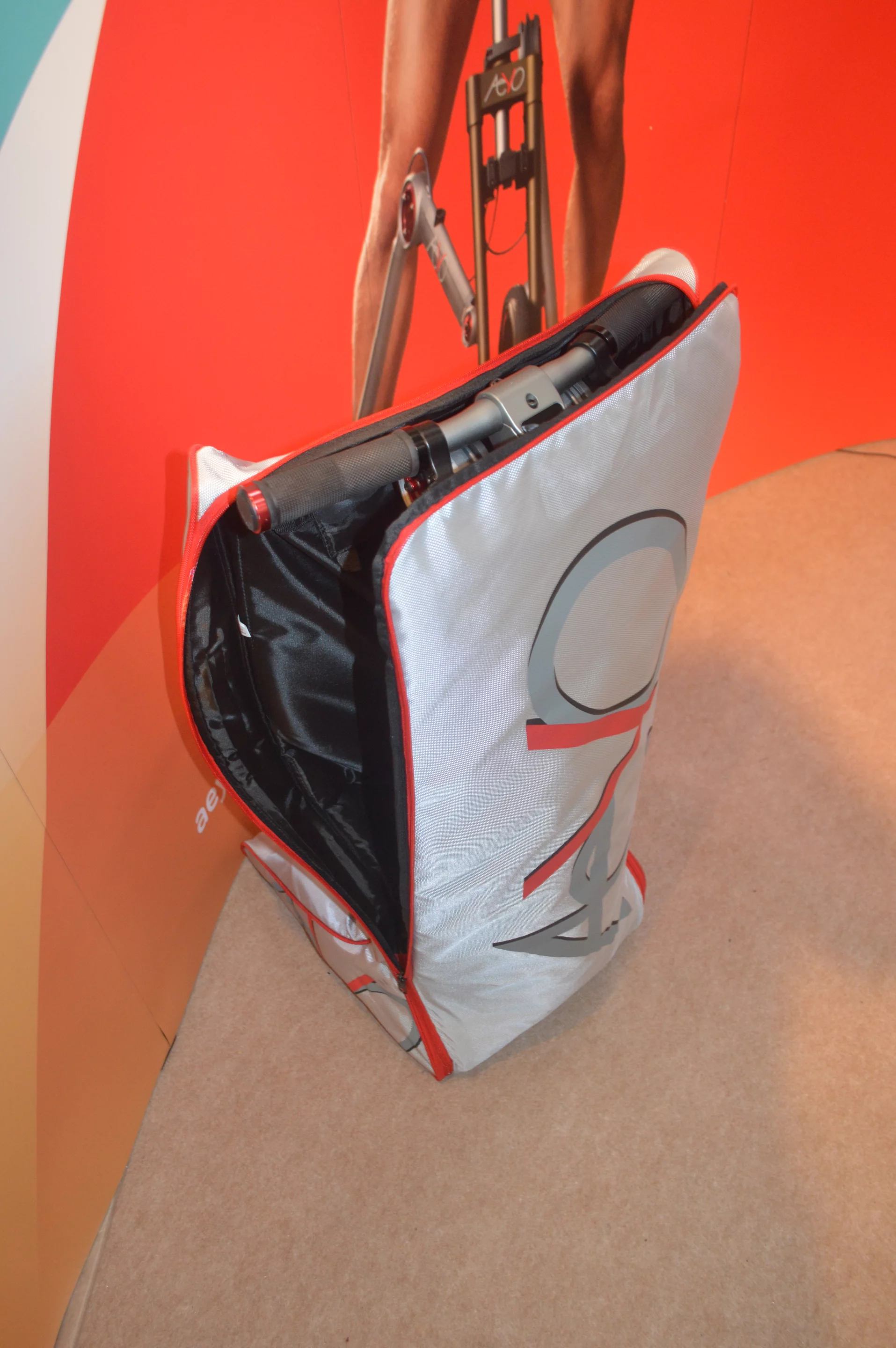 The Aeyo folded into a carry case