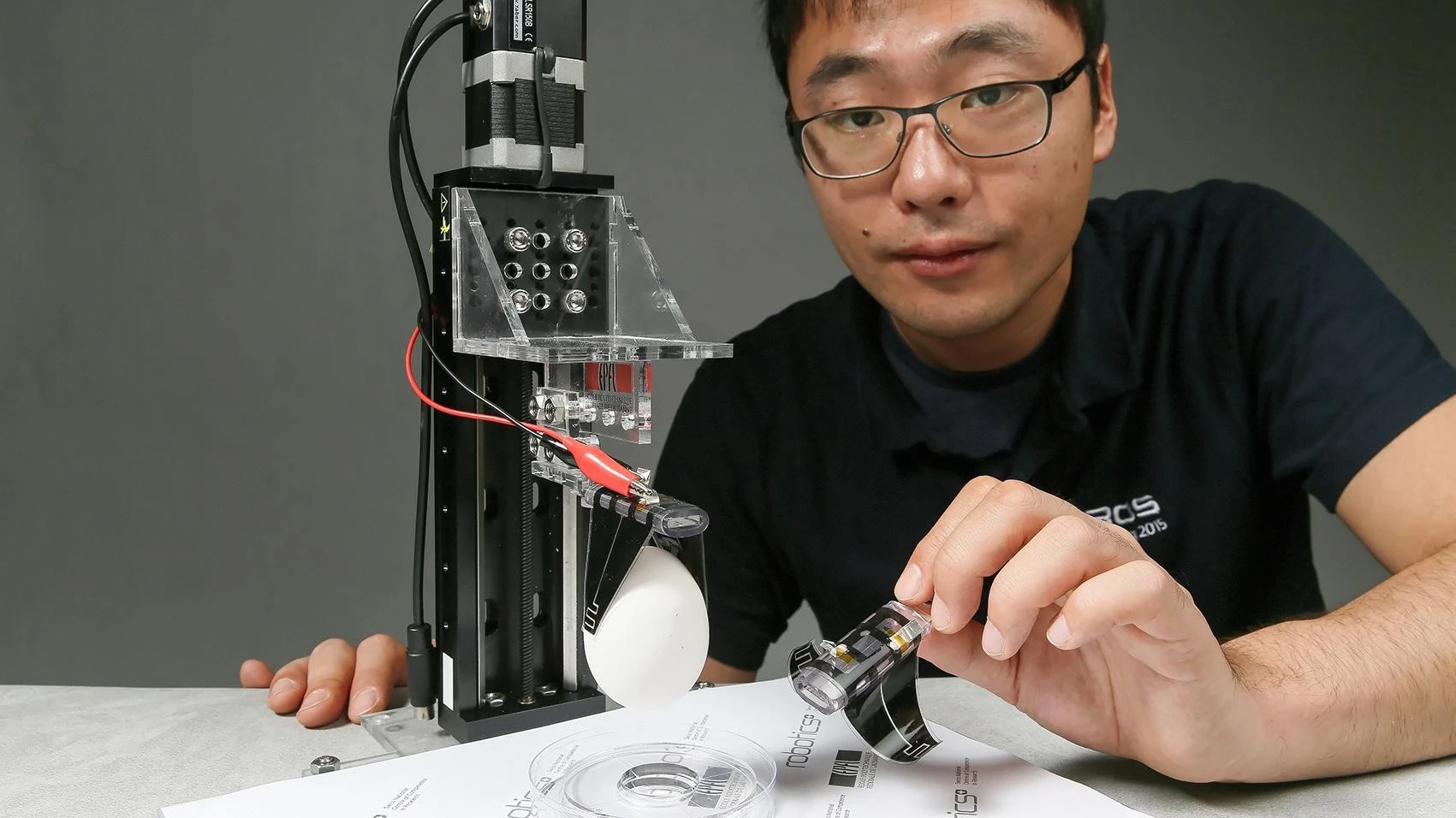 The scientists set out to develop a pair of soft grippers that would act much like the thumb and index finger on a human hand