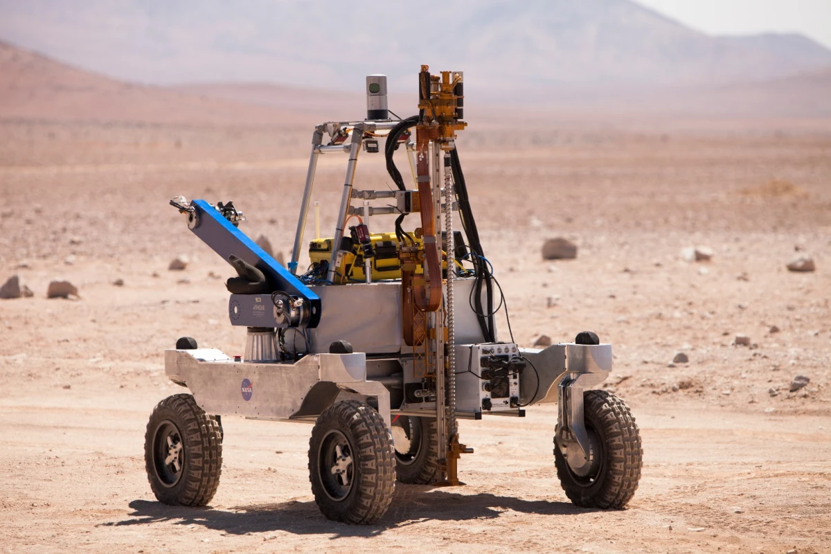 The team used a KREX-2 rover for its testing